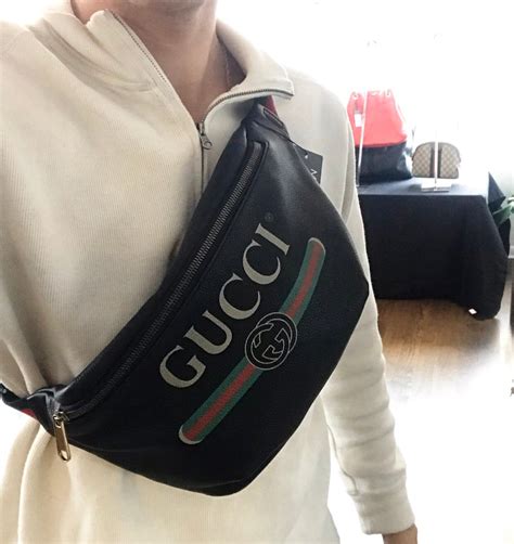 mens gucci fanny pack used|gucci belt bag men's sale.